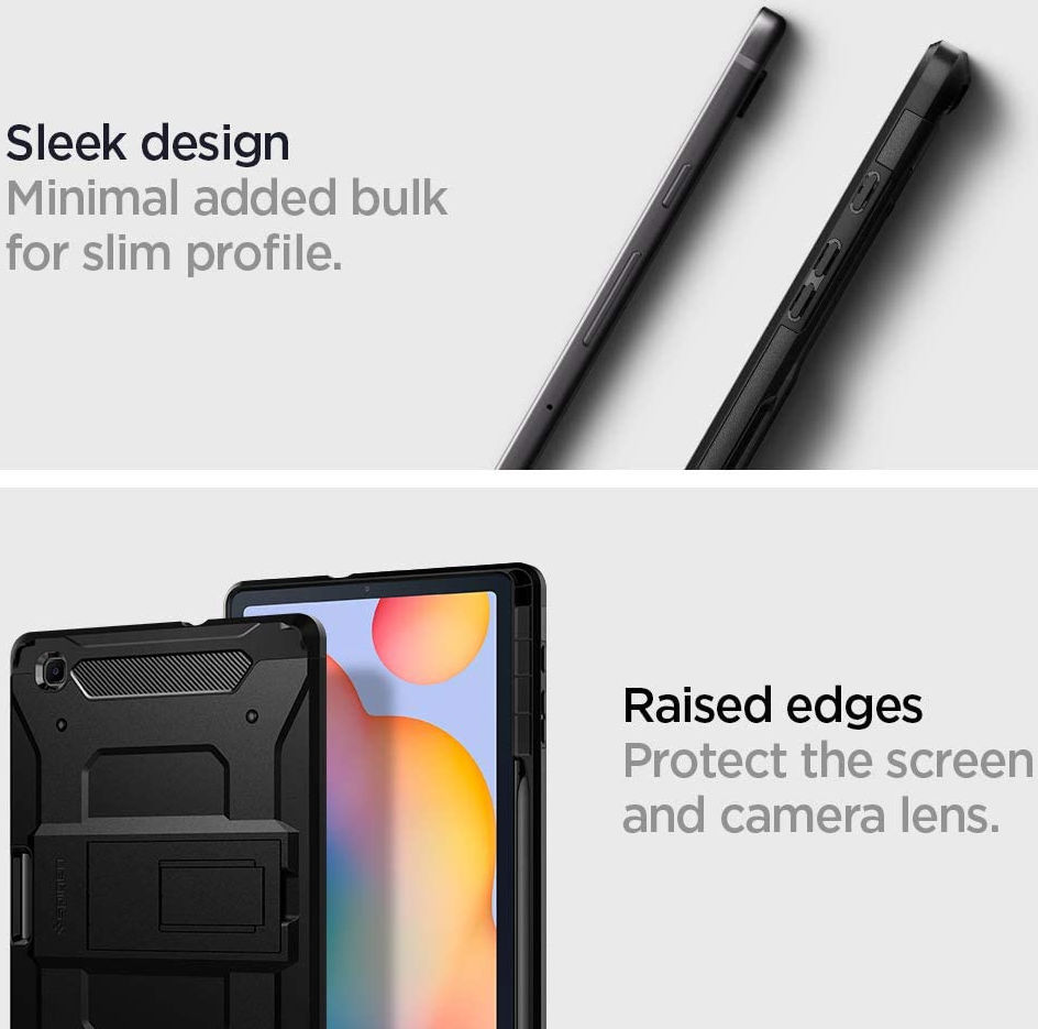Spigen Tough Armor Pro Samsung Galaxy Tab S6 Lite Hoes Zwart afbeelding 5