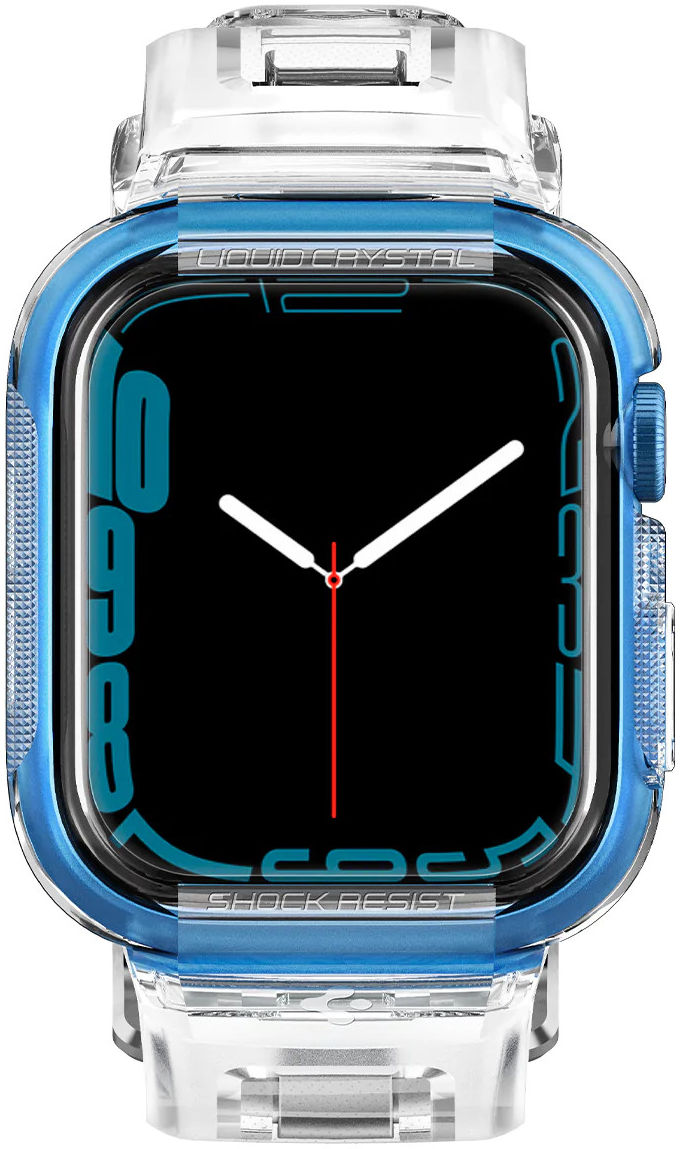 Spigen Liquid Crystal Pro Apple Watch 45MM/44MM Hoesje en Bandje Clear afbeelding 2