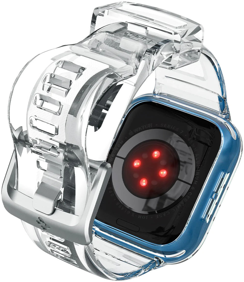 Spigen Liquid Crystal Pro Apple Watch 45MM/44MM Hoesje en Bandje Clear afbeelding 15