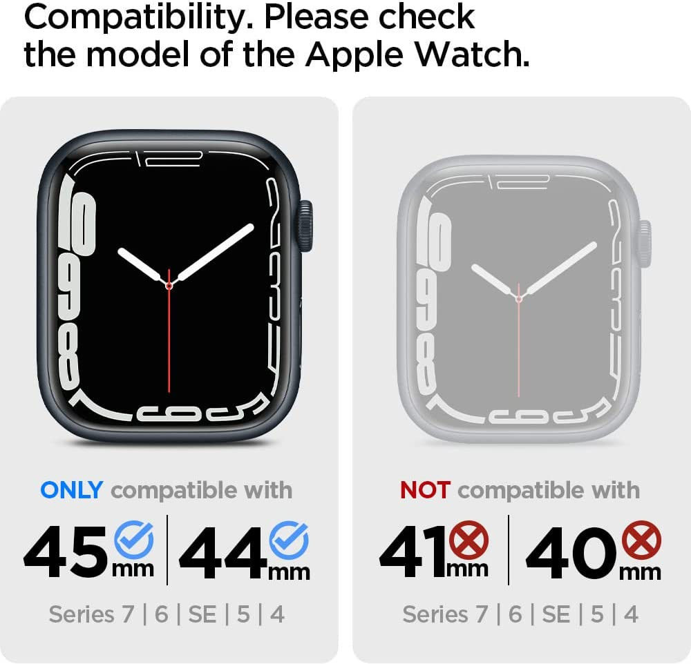 Spigen Liquid Crystal Pro Apple Watch 45MM/44MM Hoesje en Bandje Clear afbeelding 8