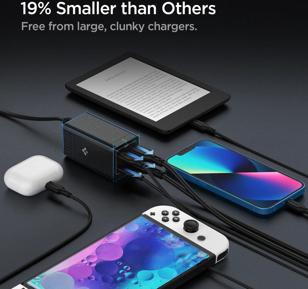 Spigen ArcDock Oplaadstation 65W USB/USB-C Snellader MacBook/Laptop afbeelding 9