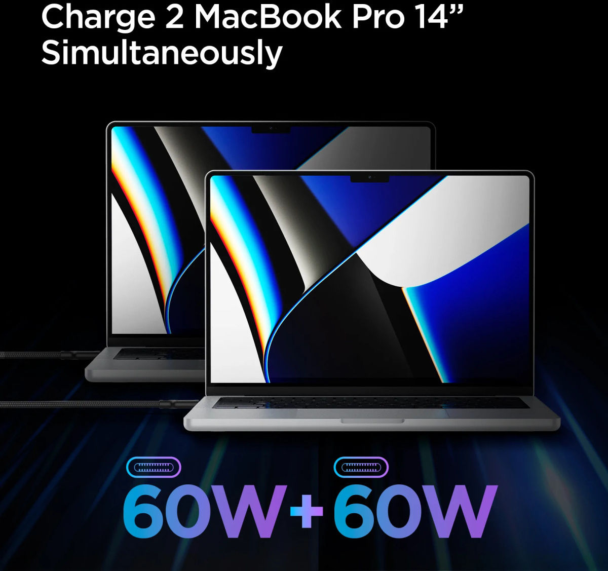 Spigen ArcDock Oplaadstation 120W USB/USB-C Snellader MacBook/Laptop afbeelding 4