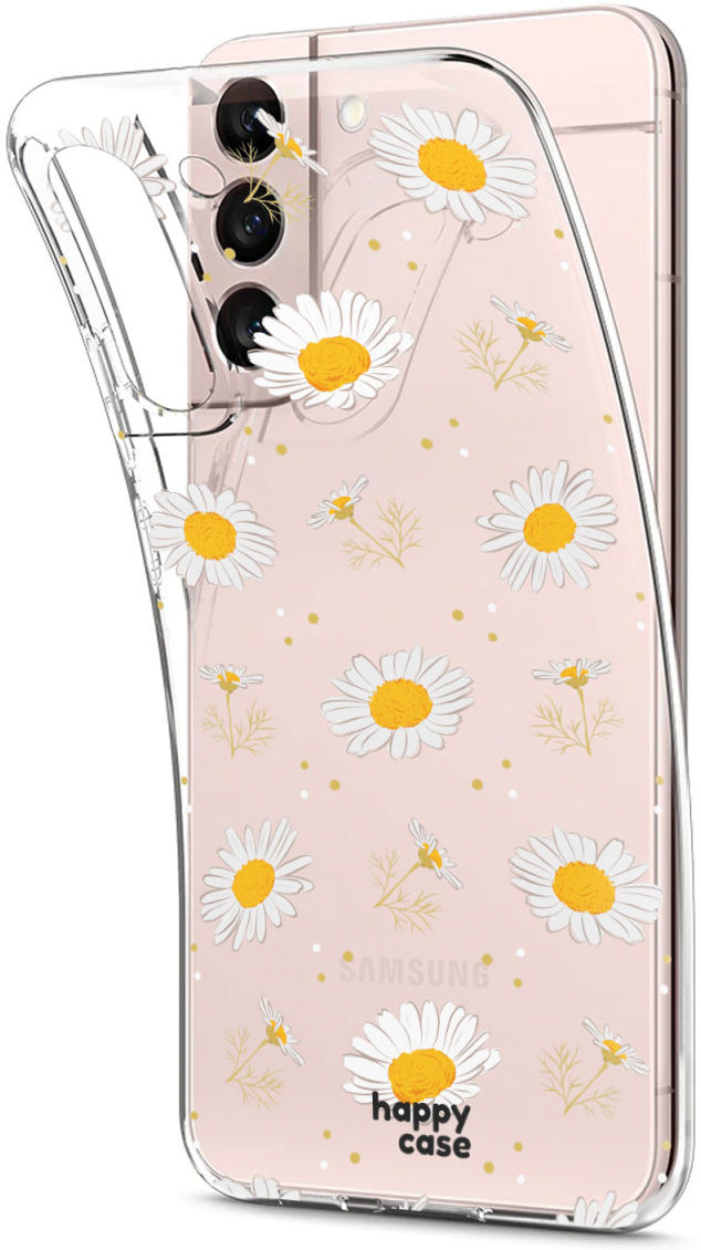 HappyCase Samsung Galaxy S22 Plus Hoesje TPU Bloemen Print afbeelding 2