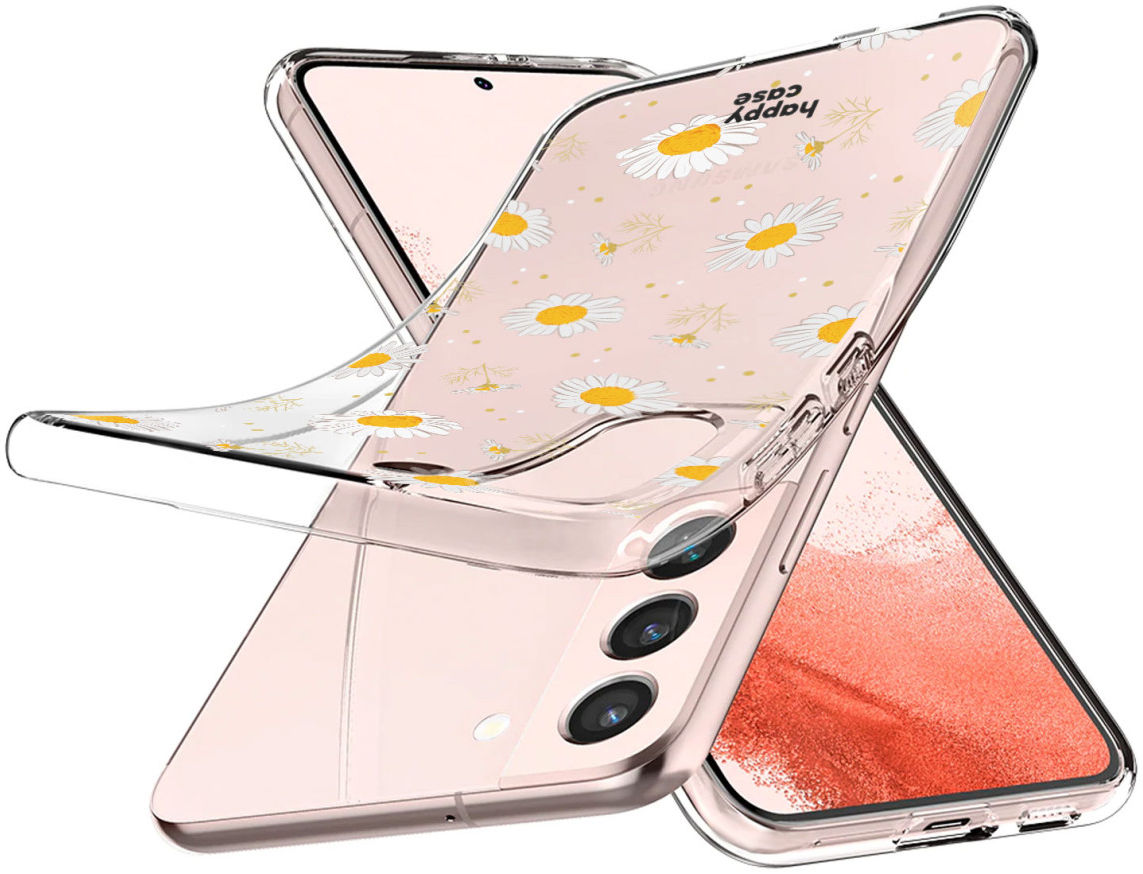 HappyCase Samsung Galaxy S22 Plus Hoesje TPU Bloemen Print afbeelding 5