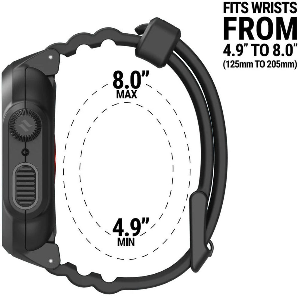 Catalyst Full Protect Waterdicht Apple Watch 45MM Hoesje Zwart afbeelding 11