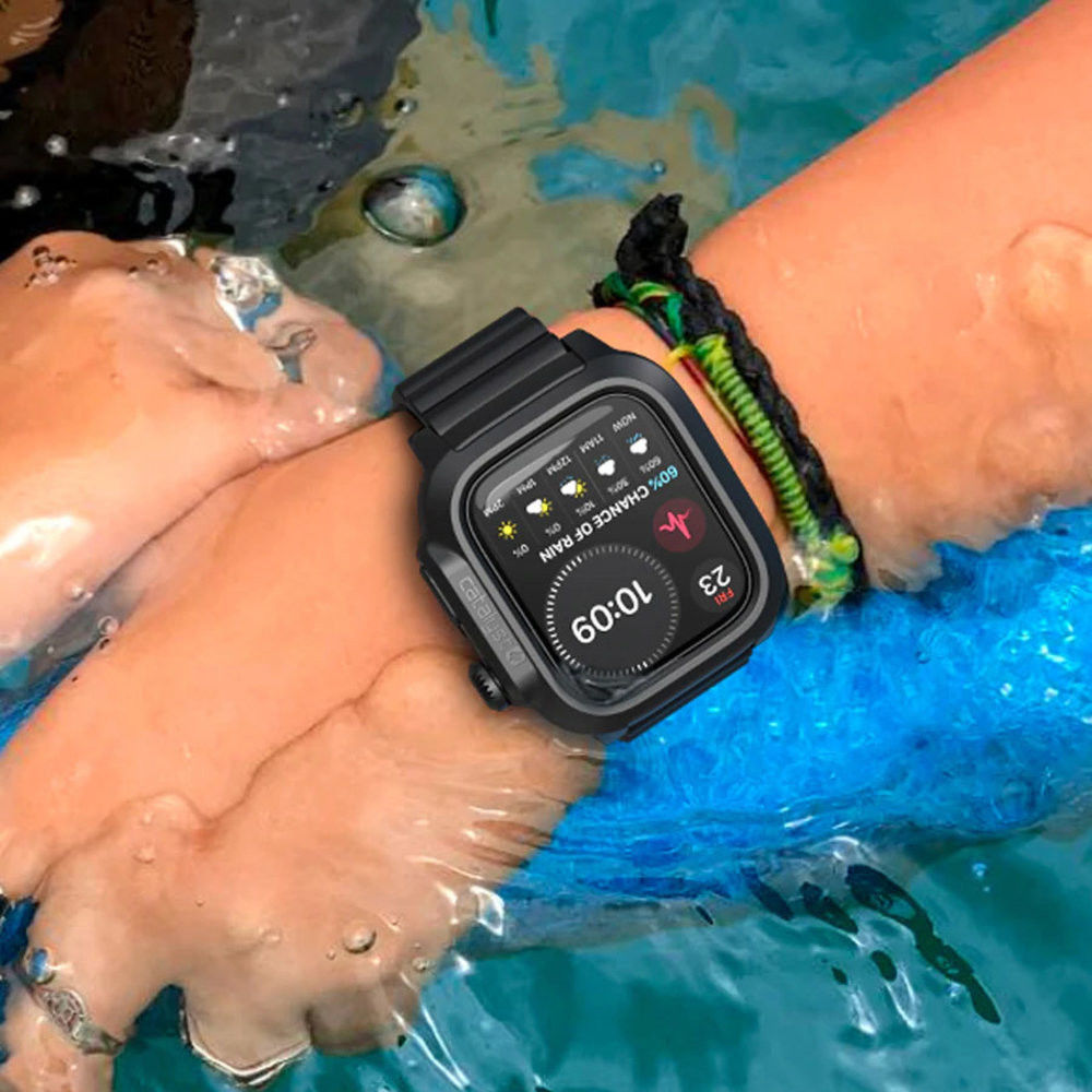 Catalyst Full Protect Waterdicht Apple Watch 45MM Hoesje Zwart afbeelding 3