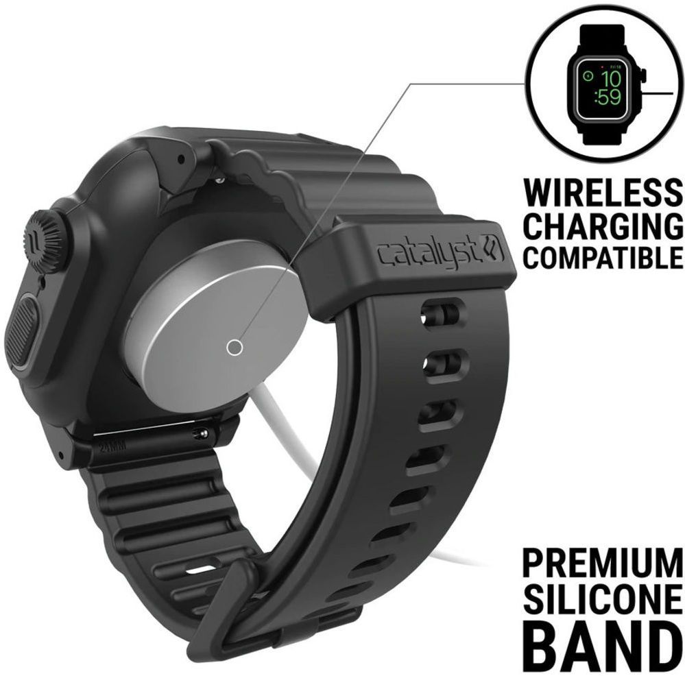 Catalyst Full Protect Waterdicht Apple Watch 45MM Hoesje Zwart afbeelding 10