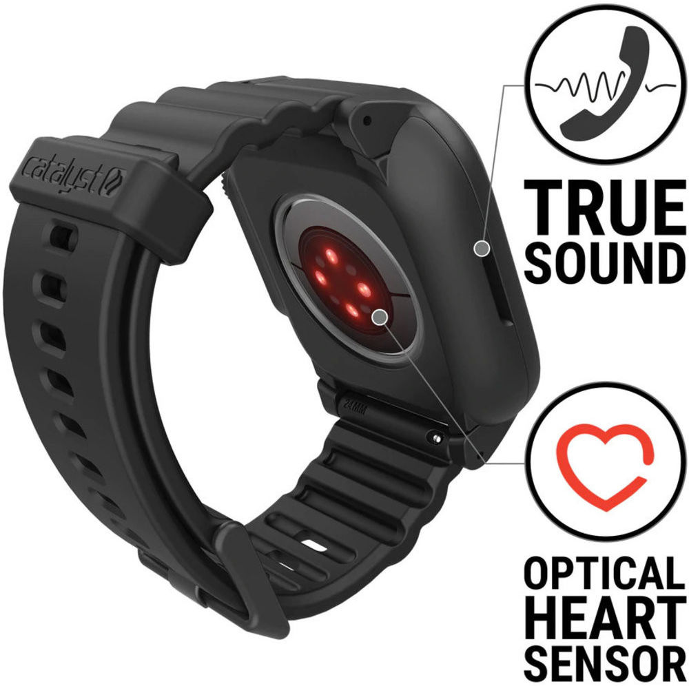 Catalyst Full Protect Waterdicht Apple Watch 45MM Hoesje Zwart afbeelding 9