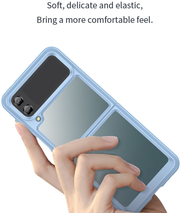Samsung Galaxy Z Flip 4 Hoesje Hard Plastic Back Cover Blauw afbeelding 4