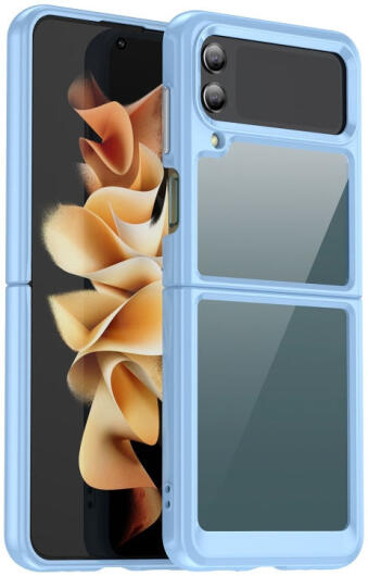 Samsung Galaxy Z Flip 4 Hoesje Hard Plastic Back Cover Blauw afbeelding 1