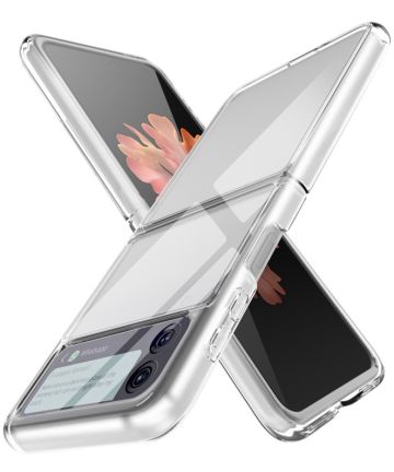 Samsung Galaxy Z Flip 4 Hoesje Plastic met TPU Back Cover Transparant Hoesjes