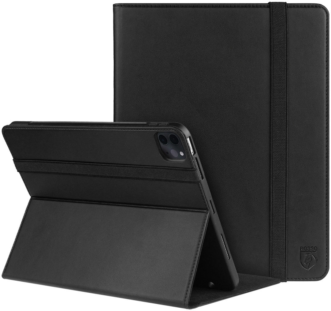 Rosso Element iPad Pro 12.9 (2022/2021/2020/2018) Hoes Book Case Zwart afbeelding 1