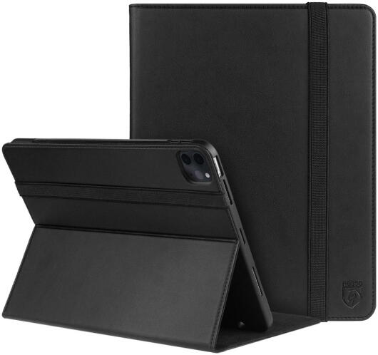 Rosso Element iPad Pro 12.9 (2022/2021/2020/2018) Hoes Book Case Zwart afbeelding 1