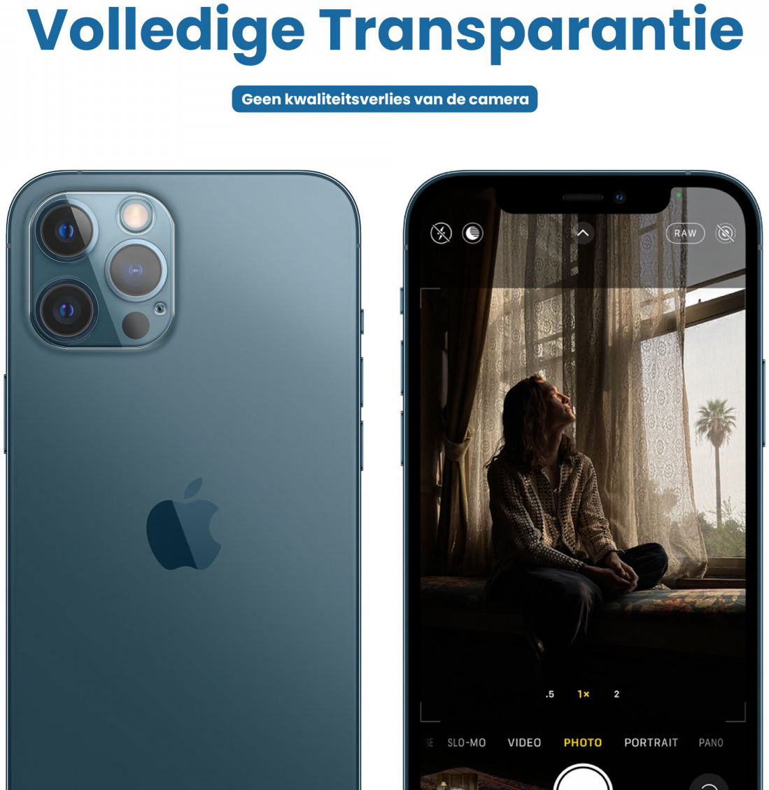 Apple iPhone 12 Pro Camera Lens Protector Transparant afbeelding 4