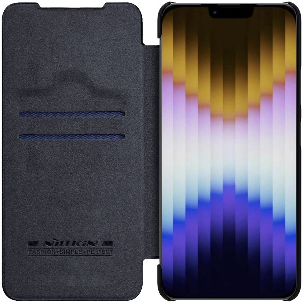Nillkin Qin Pro Apple iPhone 14 Hoesje Book Case Camera Slider Zwart afbeelding 1