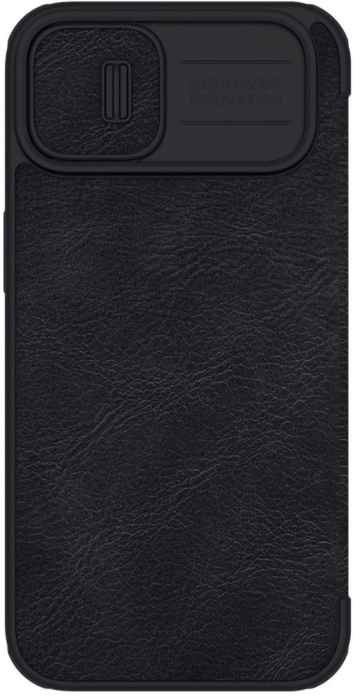 Nillkin Qin Pro Apple iPhone 14 Hoesje Book Case Camera Slider Zwart afbeelding 2