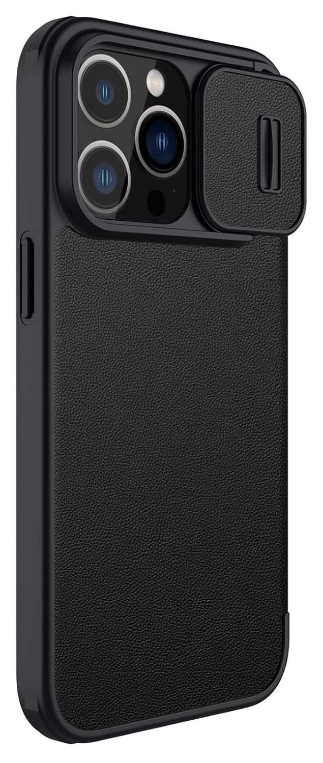 Nillkin Qin Pro iPhone 14 Pro Hoesje Book Case Camera Slider Zwart afbeelding 5