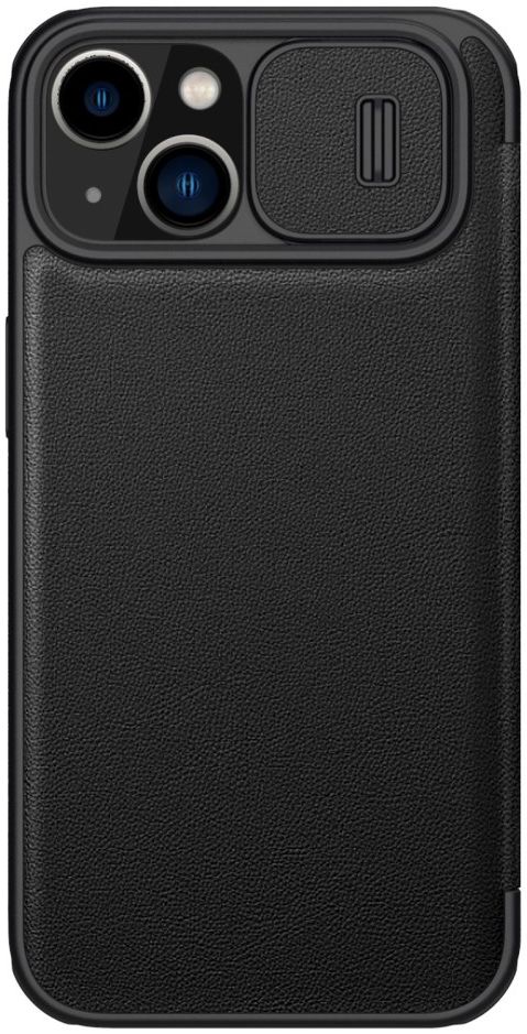 Nillkin Qin Pro iPhone 14 Hoesje Book Case Camera Slider Classic Zwart afbeelding 3
