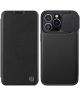 Nillkin Qin Pro iPhone 14 Pro Max Hoesje Book Case Camera Slider Black