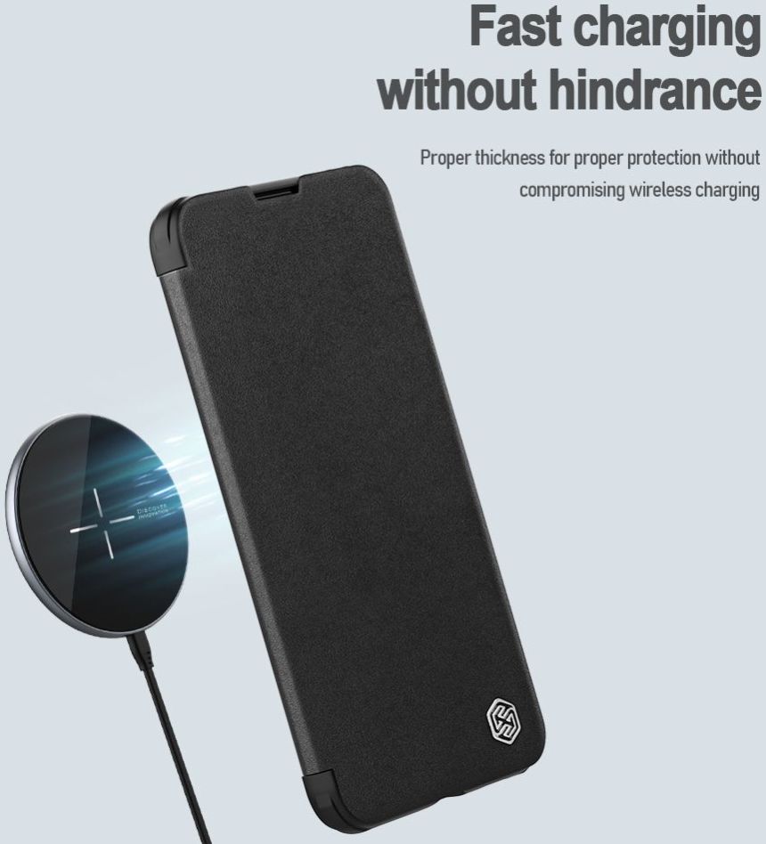 Nillkin Qin Pro iPhone 14 Plus Hoesje Book Case Camera Slider Grijs afbeelding 6