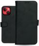 Rosso Deluxe Apple iPhone 14 Plus Hoesje Echt Leer Book Case Zwart