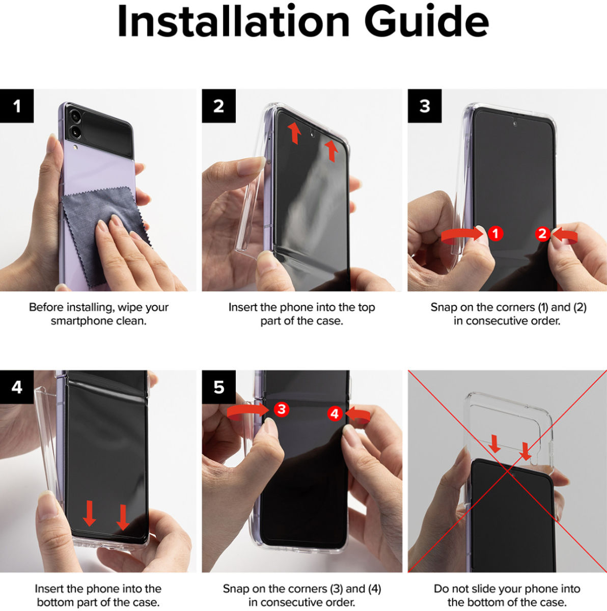 Ringke Slim Samsung Galaxy Z Flip 4 Hoesje Back Cover Zwart afbeelding 17