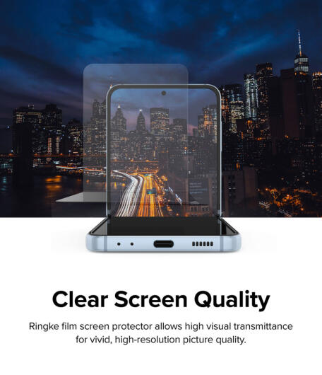 Ringke Dual Easy Film Samsung Galaxy Z Flip 4 Screen Protector 2-Pack afbeelding 8
