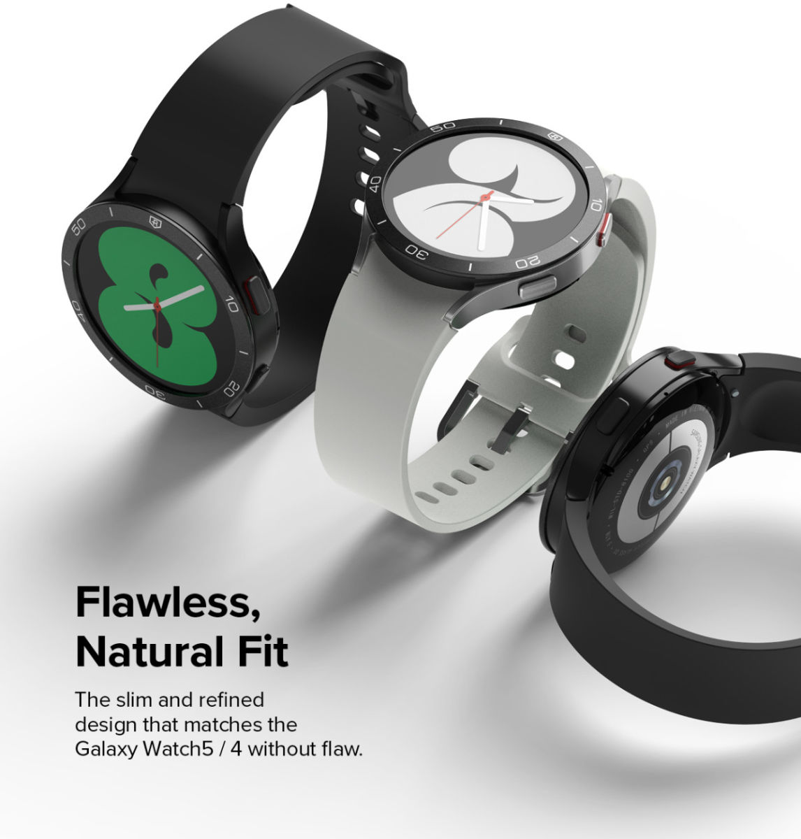 Ringke Bezel Styling - Galaxy Watch 5/4 40 MM Randbeschermer - RVS - Zwart afbeelding 5