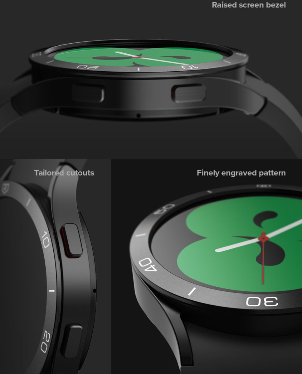 Ringke Bezel Styling - Galaxy Watch 5/4 40 MM Randbeschermer - RVS - Zwart afbeelding 7