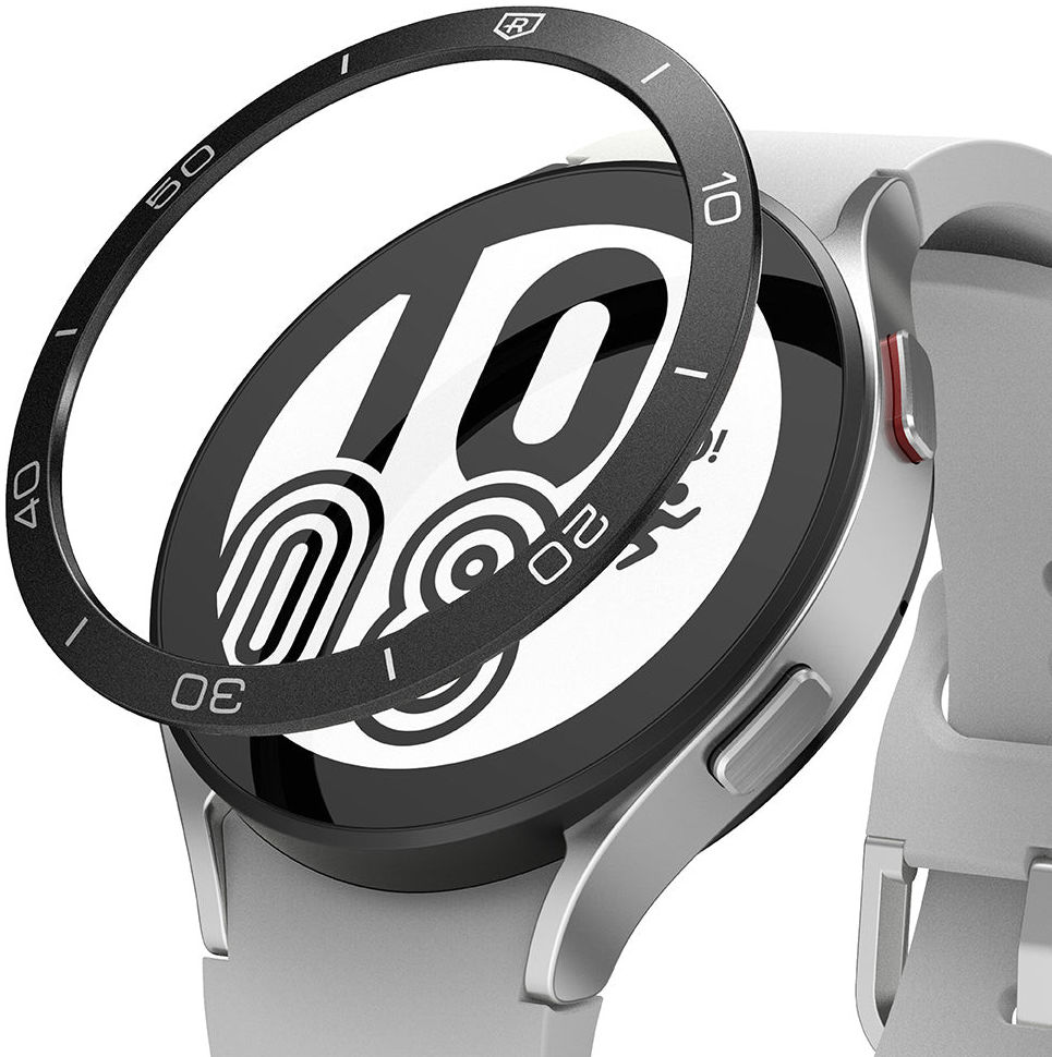 Ringke Bezel Styling - Galaxy Watch 5/4 44MM Randbeschermer - RVS - Zwart afbeelding 1