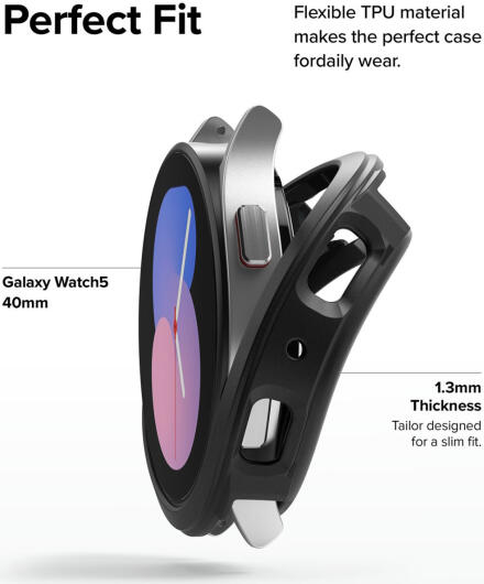 Ringke Air Sports - Samsung Galaxy Watch 5 40MM Hoesje - TPU - Zwart afbeelding 5
