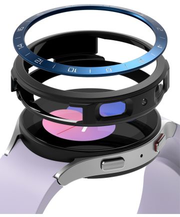 Ringke Air Sports Bezel Styling Galaxy Watch 5 40MM Zwart/Blauw Cases