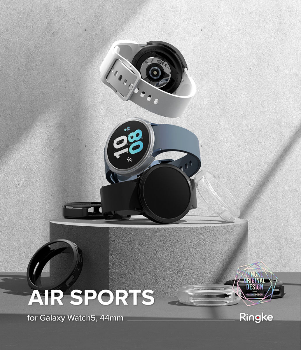 Ringke Air Sports - Samsung Galaxy Watch 5 44MM Hoesje - TPU - Zwart afbeelding 14