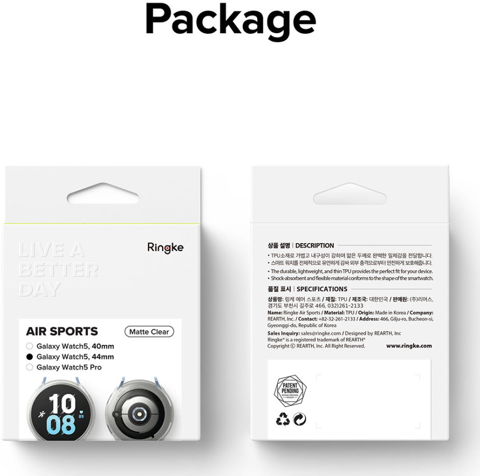 Ringke Air Sports - Samsung Galaxy Watch 5 44MM Hoesje - TPU - Transparant afbeelding 13