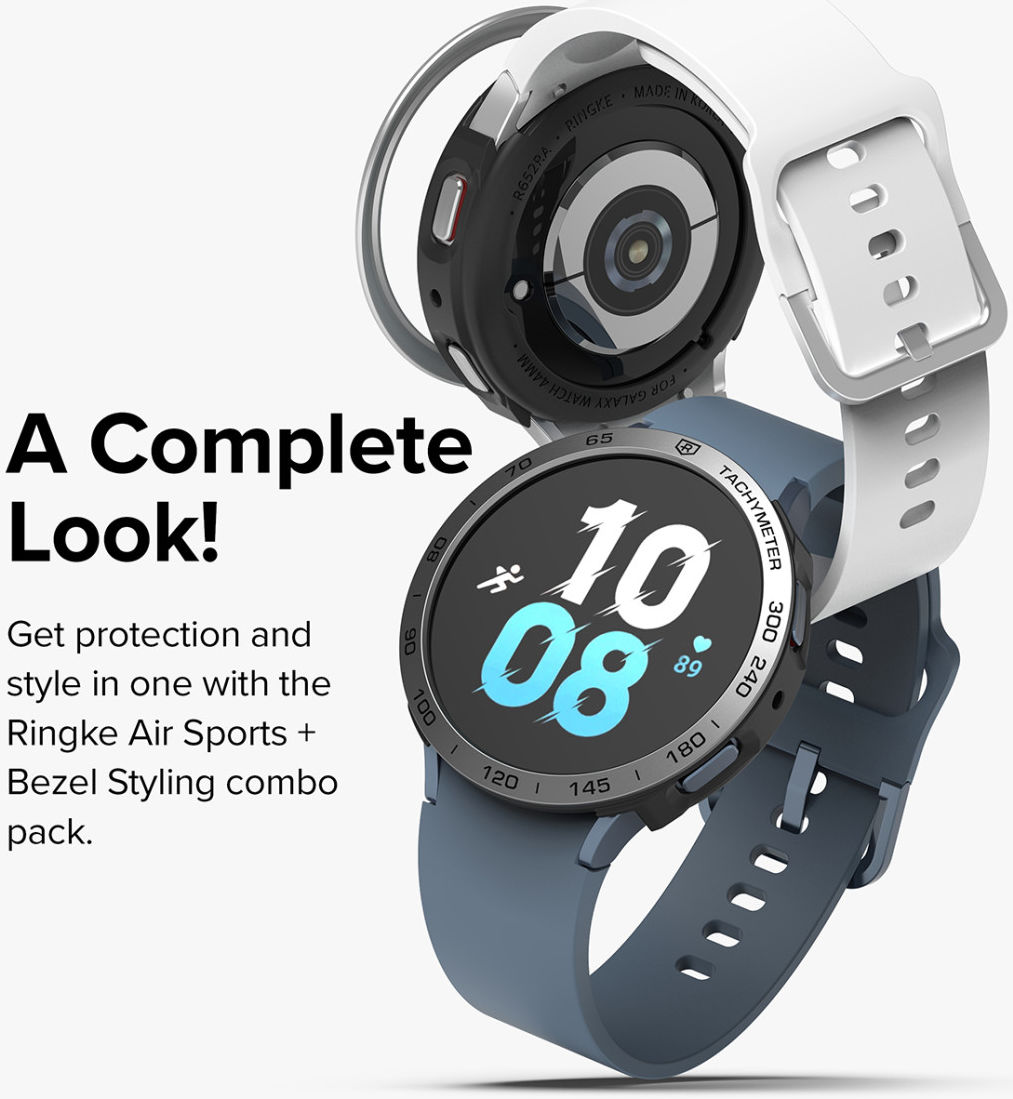 Ringke Air Sports - Bezel Styling Galaxy Watch 5 44MM - Zwart/Zilver afbeelding 3