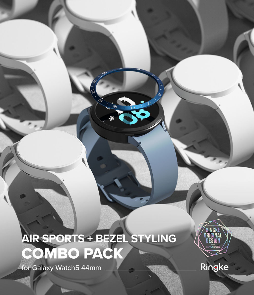 Ringke Air Sports - Bezel Styling Galaxy Watch 5 44MM - Zwart/Zilver afbeelding 15
