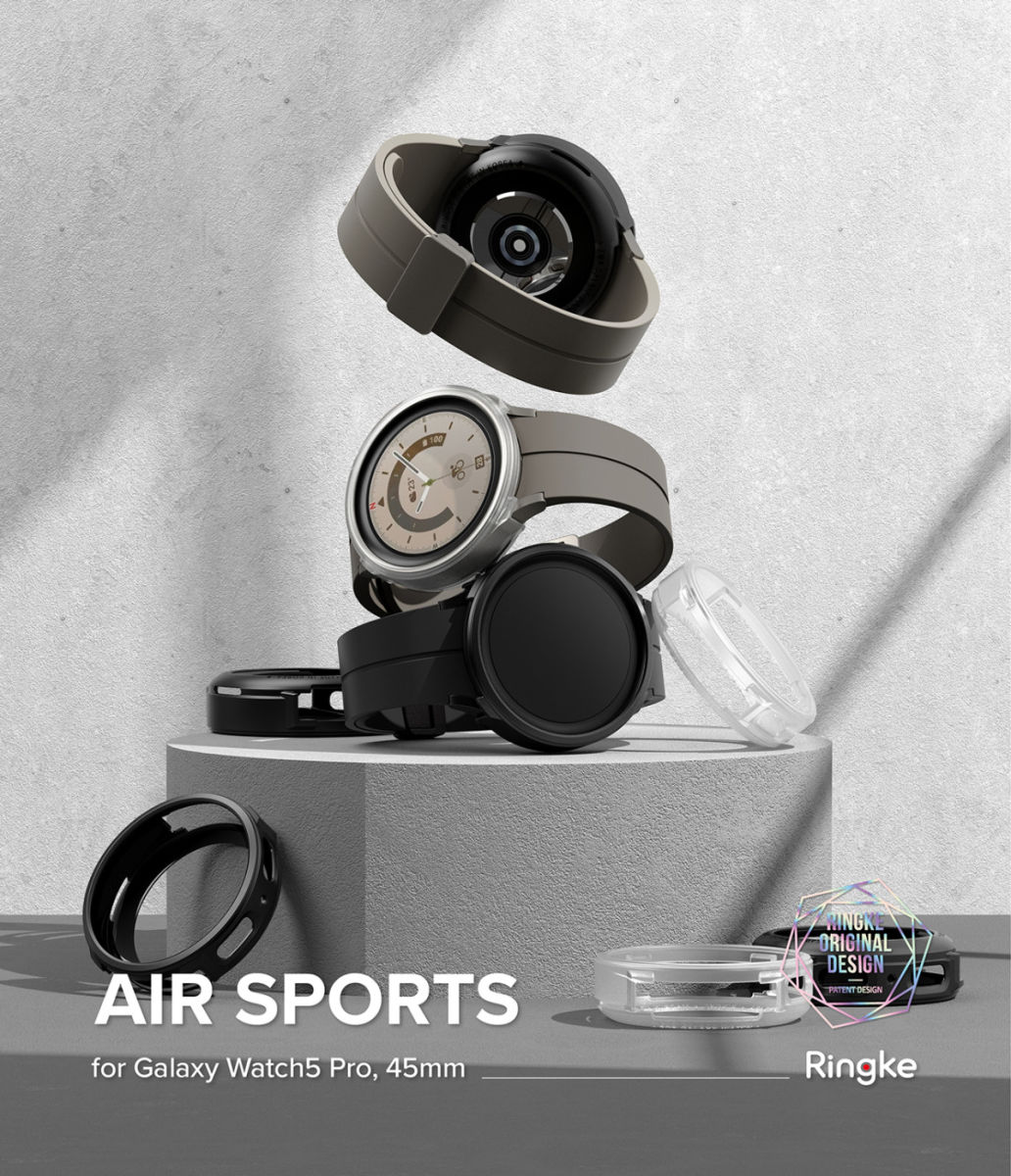 Ringke Air Sports - Samsung Galaxy Watch 5 Pro Hoesje - TPU - Zwart afbeelding 13