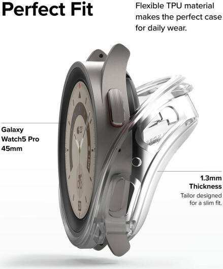 Ringke Air Sports - Samsung Galaxy Watch 5 Pro Hoesje - TPU - Transparant afbeelding 4