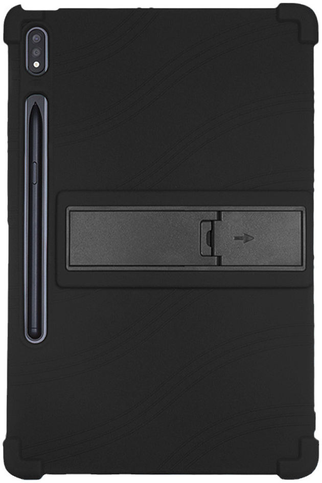 Lenovo Tab P12 Pro Kinder Tablethoes Siliconen met Kickstand Zwart afbeelding 1