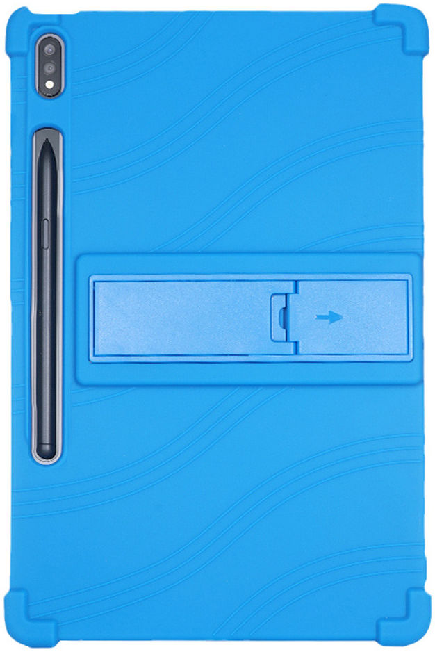 Lenovo Tab P12 Pro Kinder Tablethoes Siliconen met Kickstand Blauw afbeelding 1