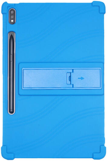 Lenovo Tab P12 Pro Kinder Tablethoes Siliconen met Kickstand Blauw afbeelding 1