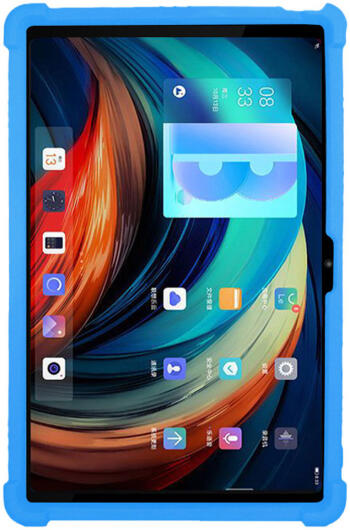 Lenovo Tab P12 Pro Kinder Tablethoes Siliconen met Kickstand Blauw afbeelding 2