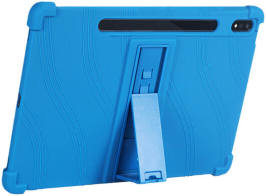 Lenovo Tab P12 Pro Kinder Tablethoes Siliconen met Kickstand Blauw afbeelding 4
