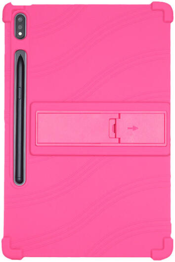 Lenovo Tab P12 Pro Kinder Tablethoes Siliconen met Kickstand Roze afbeelding 1