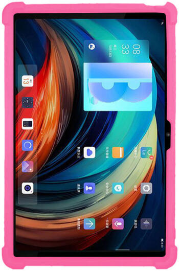 Lenovo Tab P12 Pro Kinder Tablethoes Siliconen met Kickstand Roze afbeelding 2