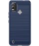 Nokia C21 Plus Hoesje Geborsteld TPU Flexibele Back Cover Blauw