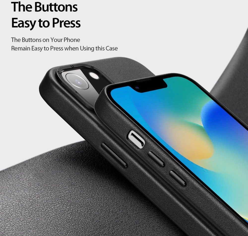 Dux Ducis Grit Apple iPhone 14 Hoesje MagSafe Back Cover Zwart afbeelding 8