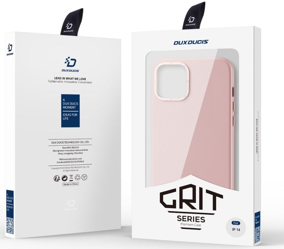 Dux Ducis Grit Apple iPhone 14 Hoesje MagSafe Back Cover Roze afbeelding 11