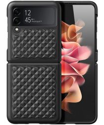 Dux Ducis Venice Samsung Galaxy Z Flip 4 Hoesje Echt Leer Cover Zwart