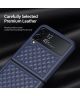 Dux Ducis Venice Samsung Galaxy Z Flip 4 Hoesje Echt Leer Cover Blauw